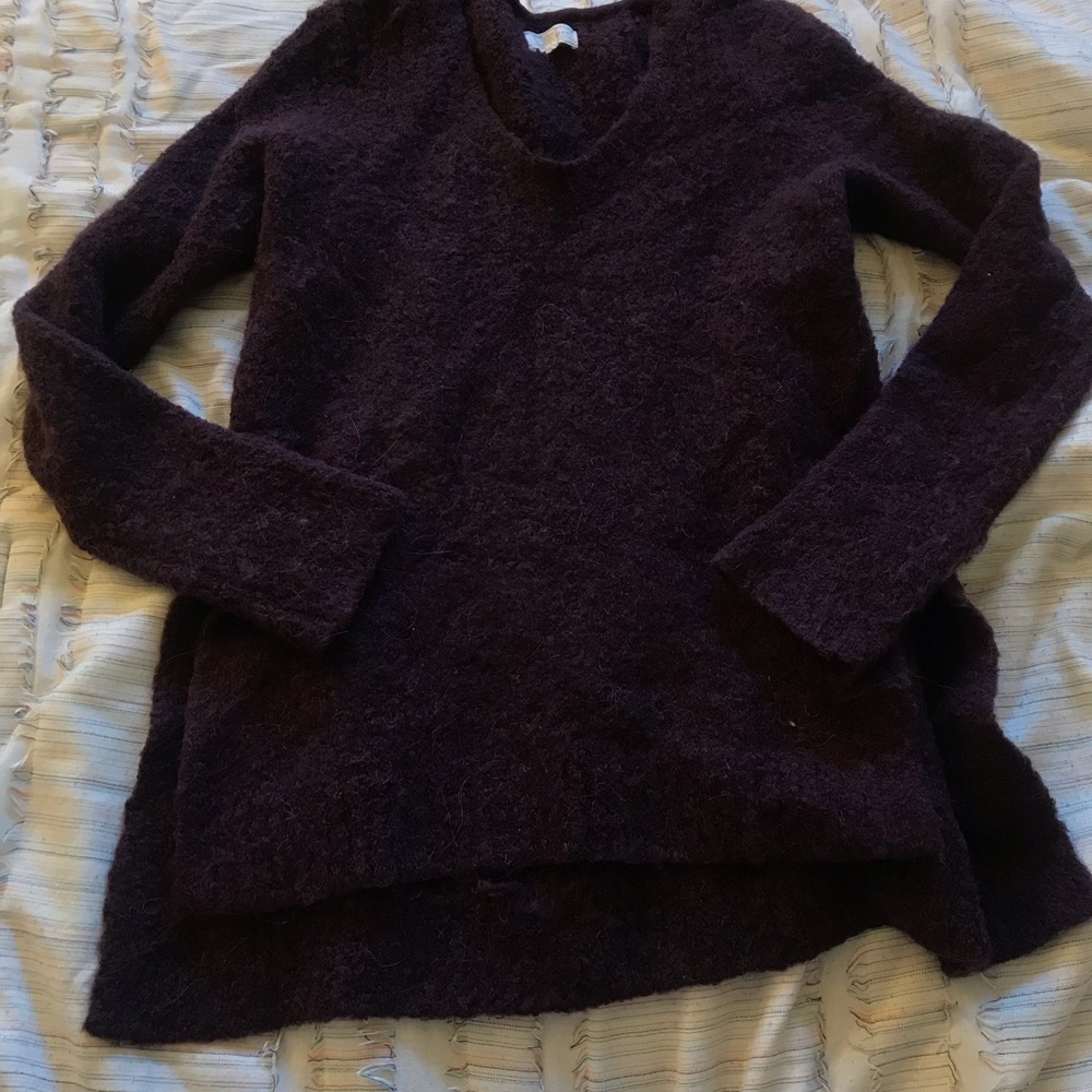 purple sweater
